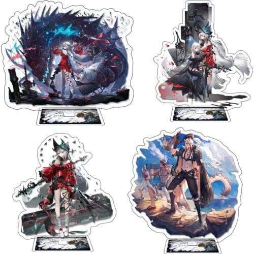 Hot Game Arknights Cosplay Stand Model Plate Amiya Hoshiguma Double-Sided Transparent Acrylic Standing Sign Desktop Decor