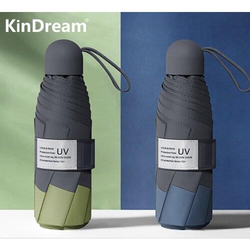 8 Ribs Mini Umbrella Windproof anti-UV Protection 5Folding Umbrella Portable Travel Rain Women Umbrella Pocket Children Umbrella