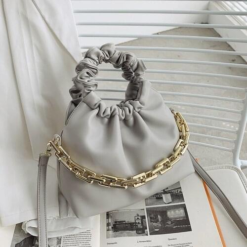 Fashion designer Shoulder Bags Retro Casual Women Totes Shopping Bag Female Leather white Chain Handbag for Women 2021