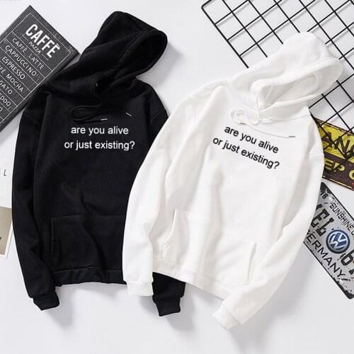 Men Fashion Long Sleeve Funny Letter Printed Oversized Hoodies Sweatshirt Women Pullover Hooded Warm Autumn Hoodie Streetwear