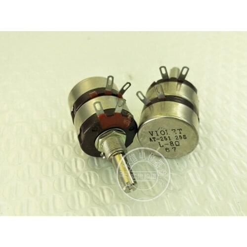 Original new 100% AT-251 25S L-8R double potentiometer handle with thread length 25MM 4pin (SWITCH)