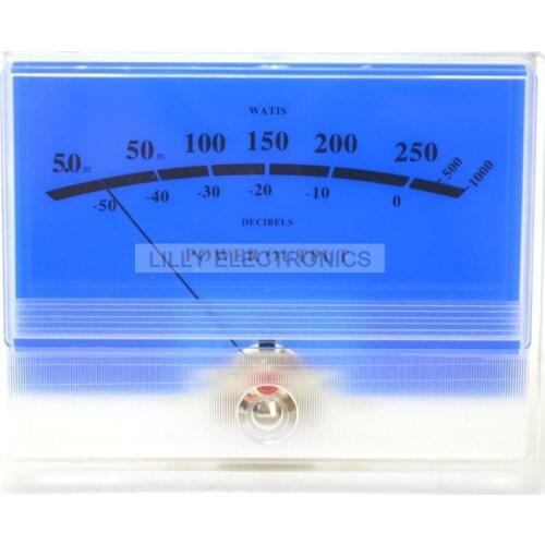 Panel VU Meter DB Level Header Blue lake Amplifier chassis Audio Level meter