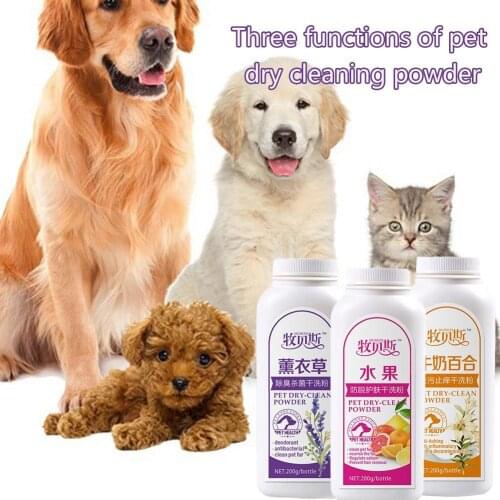 Pet Dry Cleaning Powder For Cat Dog Teddy Bichon Deodorant Pets Fragrance Sterilization Gel Products Supplies Foam Bath Sho S4G8