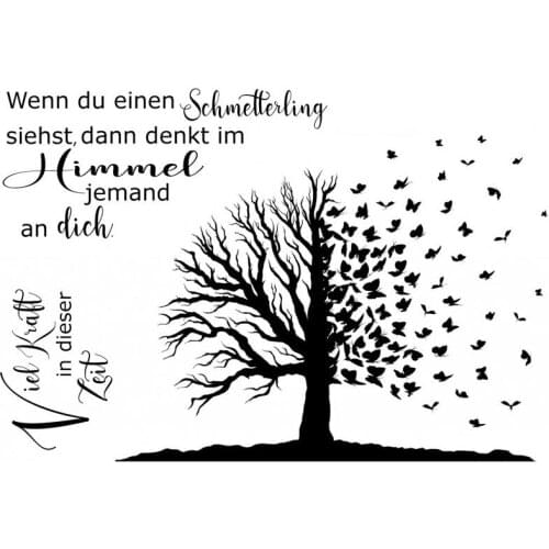 German words Transparent Clear Silicone Stamp/Seal for DIY scrapbooking/photo album Decorative clear stamp ST0939