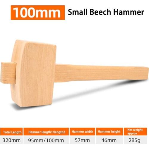 Dropship 84/100/130 mm Beech Solid Carpenter Wood Wooden Mallet Hammer Handle Woodworking Tool