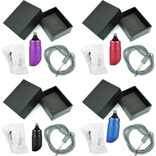 Royun 10000RPM Alum Alloy Rotary Tattoo Machine With RCA Clip Cord & 2Pc Cartridge Needle Kit