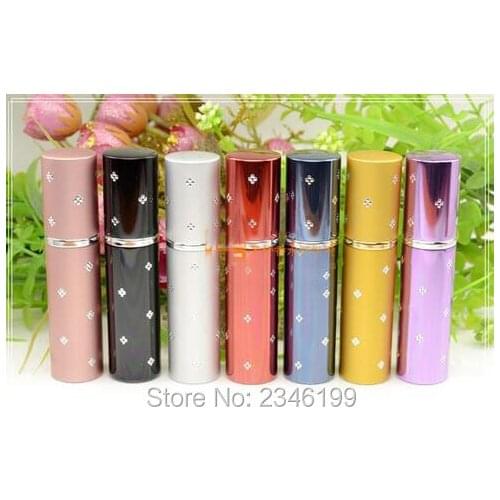 10ML Glass Perfume Spray Bottle, Colorful Refillable Atomizer Bottle, Parfum Packaging Tube Metal Outer Inner Glass, 50pcs/lot