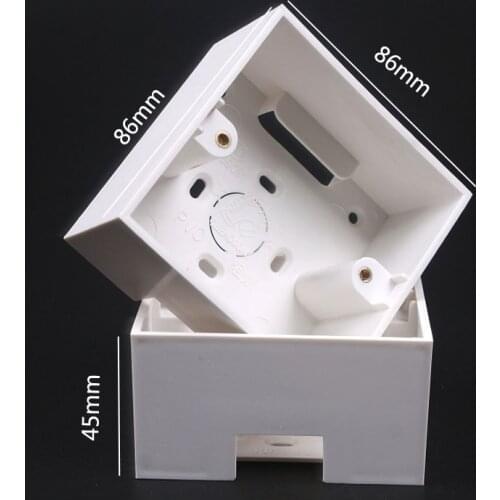 Type 86 Flame Retardant Wall Mount Switch Box PVC Bottom Box Universal Socket Switch Wall Mounting Box 86*86*45mm