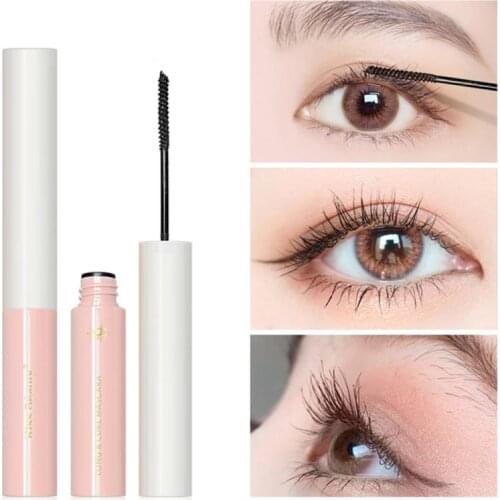Ultra-fine Mascara Waterproof And Non-smudge Natural Thick Curling Fine Brush Mascara Black Brown Color Mascara Makeup TSLM1