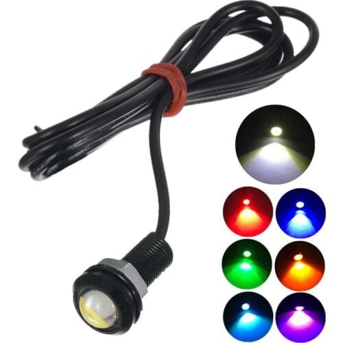 1pc 18mm car eagle eye waterproof led car light LED 12V Backup Reversing Parking Signal Automobiles Lamps DRL Car styling