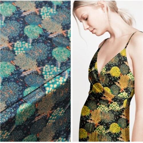 135cm silk stretch satin fabric meter 19mm shirt dress silk fabric for dress digital printed fabric wholesale silk cloth