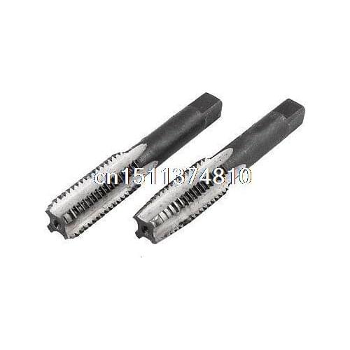 2 Pieces Square Head HSS M12 4 Flutes Hand Screw Thread Metric Plug Taps