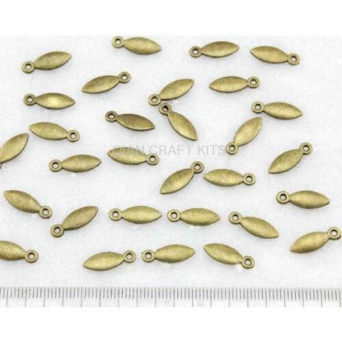 200pcs 15*6mm leaf tree leaves autumn fall sign antique bronze zinc alloy pendents charm drops DIY for Jewelry Making