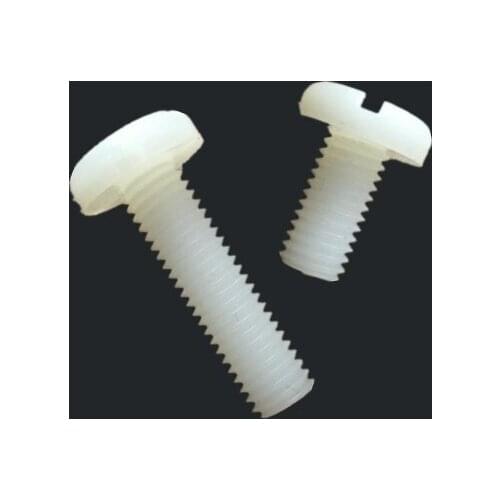 6pcs M8 Environmental green plastic screw one-word round head nylon screws insulated pen head bolt bolts 10mm-20mm