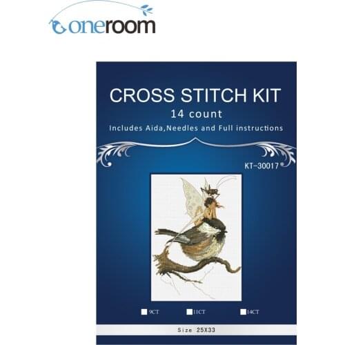 Free delivery Top Quality lovely counted cross stitch kit bird fairy Nimue KT-30