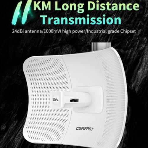 Comfast CF-E317A 5.8G Wireless Bridge Outdoor 300Mbps Router Signal Booster CPE10KM 2*24dBi WiFi Repeater Extender Router IP65