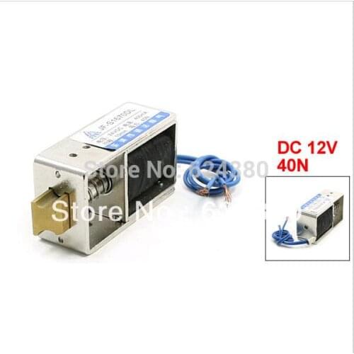 DC 12V 400mA 10mm Stroke 40N Force Open Frame Actuator Door Lock Solenoid Electromagnet JF-S1670DL