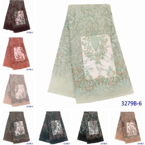 French Lace Fabric Handwork Beads Embroidery Net Fabric African Tulle Lace Lace Tissue Wedding Dress