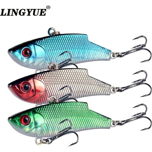 LINGYUE Isca Artificial 55mm 10g Fishing Lure Winter VIB Spoon Bait Hard Crankbait Wobbler Leurre Peche Salmo for fishing