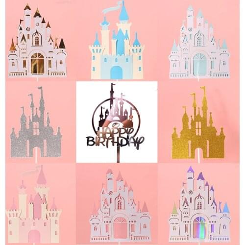 1pc creative castle flags birthday party cake decoration wedding baby shower anniversary childrens day celebration