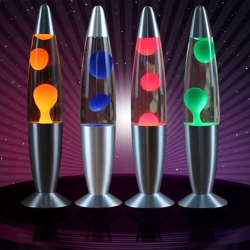 Lava Wax lamps night light Volcano Style 110V Metal Base Jellyfish Nightlight Incandescent Lighting tin frame Cute Gifts