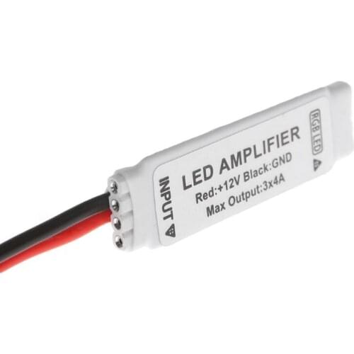 Mini Signal Amplifier Repeater for 5050 3528 SMD RGB LED Light Strip DC 12V