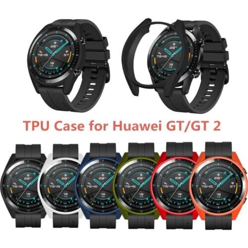Soft TPU Full Case Cover Shell Colorful Screen Protector for Huawei GT2 46mm Smart Watch Bracelet Accessories