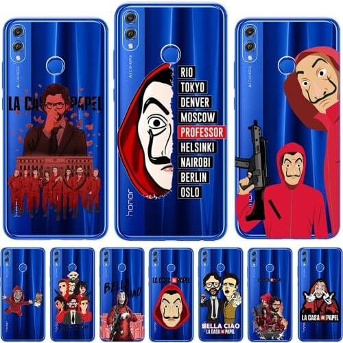 LA CASA DE PAPEL Spain TV Soft Silicone Phone Case Cover For Huawei Honor 9 10 20 Lite Pro 10i 8X 8C 9X Y9 Y5 2018 NOVA 3 3I