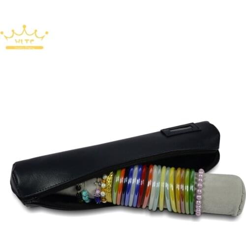 Newest Organizer Leatherette Jewelry Display Travel Roll Bag Portable Storage Case For Bracelet Watch Chain Stand Holders Rack