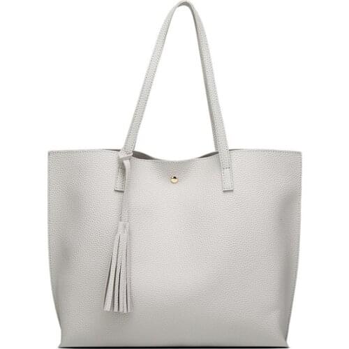 New 2021 Femme Pochette Totes Tassel Shoulder Bag Portable Large Capacity Shopping Bag