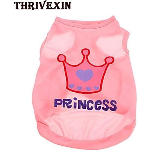 New Hot Pet supplies dog clothes Fashion Pets Dog Cat Cute crown letter vest Teddy clothes dog costume pet clothes dog clothes