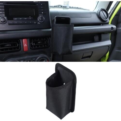 Passenger Grab Handles Phone Holder Bag Water Cup Storage Pocket for Suzuki Jimny 2019 2020 2021 Car Interior Accessories Black