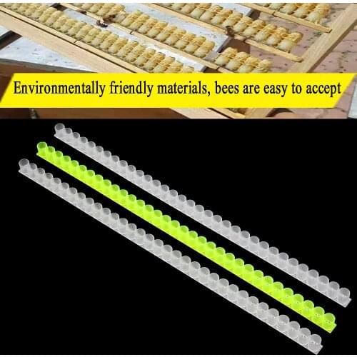 8PCS Beekeeping Single Row 33 Holes Pulp Collect Bee Milk Royal Jelly Strips Bar Plastic Bees Apiculture Farm Garden Equipment