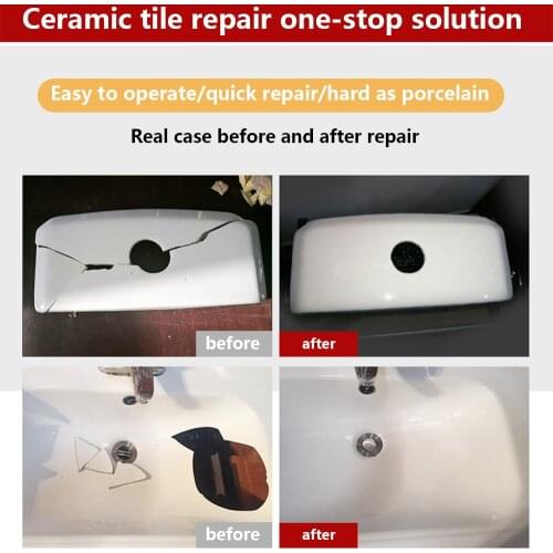 Porcelain white Tile Repair Agent Ceramic Paste Floor Tile Adhesive Strong Adhesive Marble Super Fix Repair Home Floor Tiles