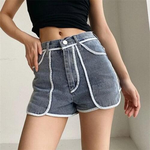 DOUJILI Summer Shorts New Style Denim Shorts Big Pocket Casual Wearing High Waist Short Pans For Women Shorts Drop Shipping