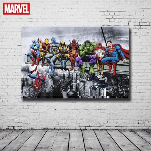Superhero Marvel Avengers Paintings Canvas Painting Funny Movie Poster and Print Wall Art Picture Kids Room Cuadros Home Decor