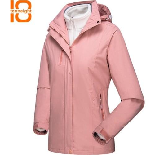 TENNEIGHT 3 In 1 Outdoor new Hiking Jacket Women Men Winter Jacket Windproof Waterproof Thermal Climbing Windbreaker Ski Jacket