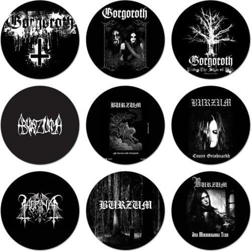 58mm Norway band black Burzum Icons Pins Badge Decoration Brooches Metal Badges For Backpack Decoration