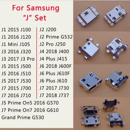 10PCS Micro USB Jack Charging Socket Port Connector For Samsung Galaxy J1 J2 J3 J4 J5 J6 J7 2015 2016 2017 2018 Plus Prime Pro