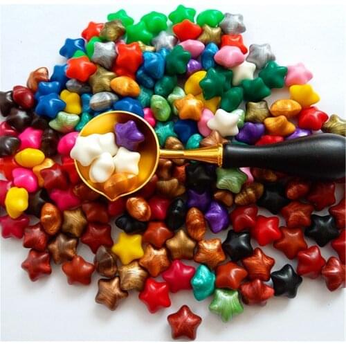 100pcs wax +1pcs large vintage steel spoon sealing wax tablet pill beads granule/grain/strip sticks Wax seal ancient sealing wax