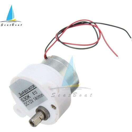 DC 12V Electric Brushless DC Motor High Torque Gear Motor Gear-Box S30K Reduction Motor 14RPM 2 Wires for Electronic Toys Fan