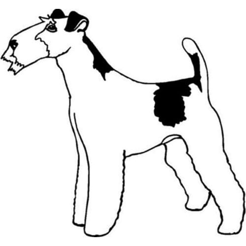 13.2*12.1CM Fox Terrier Dog Car Stickers Creative Vinyl Decal Car Styling Bumper Decoration Black/Silver S1-0604