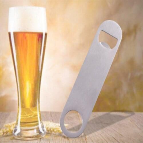 2PCS Bottle Opener Stainless Steel Flat Bar Blade Cap Remover Can Beer Drink