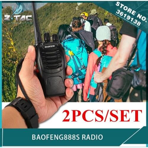 2PCS Baofeng BF-888S Walkie Airsoft Talkie 16CH FM UHF 400-470MHz 2-way Radio Comunicador Transmitter Transceiver