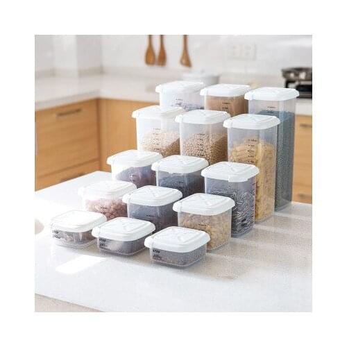 2200ml Transparent Sealed Storage Box Crisper Grains Food Storage Tank Household Kitchen Cans Containers For Dry Cereals #20