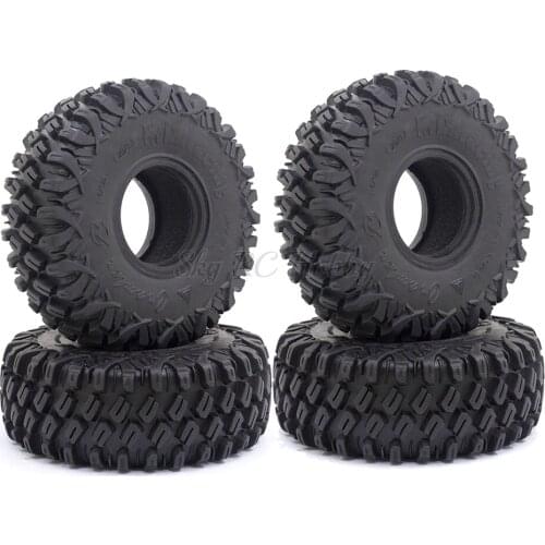 4PCS RC 120MM 1.9" Rubber Rocks Tires for 1:10 RC Rock Crawler Axial SCX10 D90 TRX-4 CC01 SCX10 III