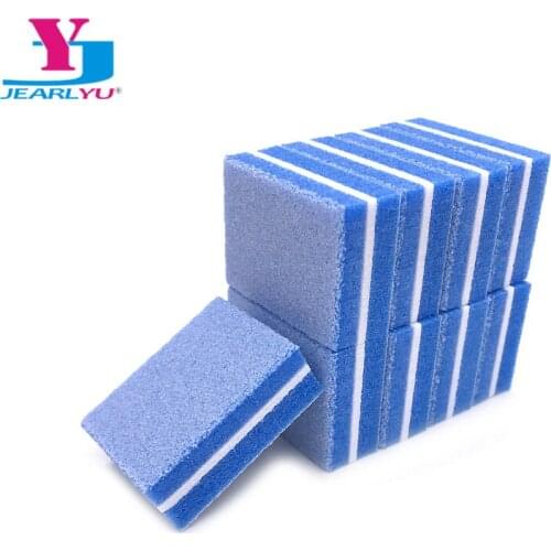 50Pcs/lot Buffing Nail File Emery Board Professional Finger Care Manicure Polishing Beauty Art Washable Tools Soft Sponge Block