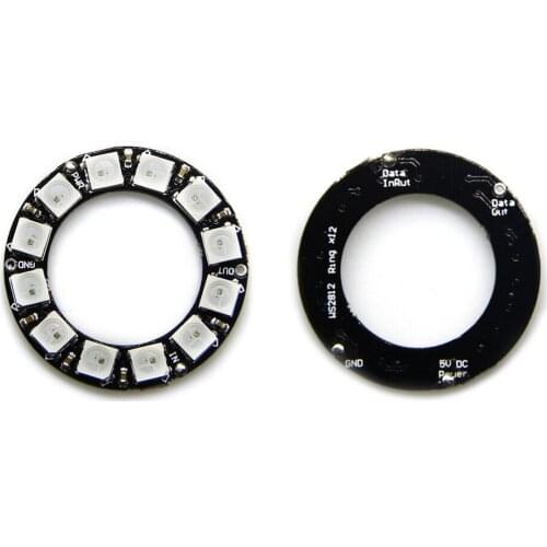 7 Bits 12 Bits WS2812 5050 RGB LED Ring Lamp Light Integrated Drivers
