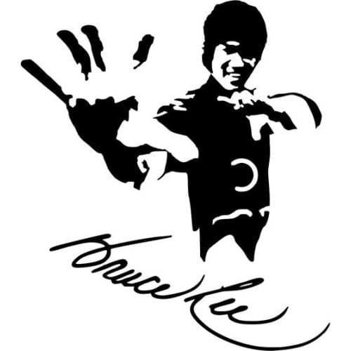 Car Stickers Decor Motorcycle Decals Bruce Lee Sports Legend Decorative Accessories Creative Sunscreen Waterproof PVC,15cm*13cm