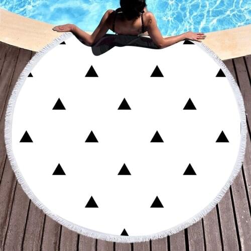 Free shipping Nordic Microfiber geometric Mermaid yoga Meditation swimming beach towel tapestry with tassels Photography props